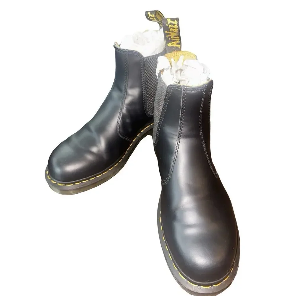 Dr. Martens 2976‎ YS Chelsea Boots Black Smooth Leather US Men’s 9 Women’s 10